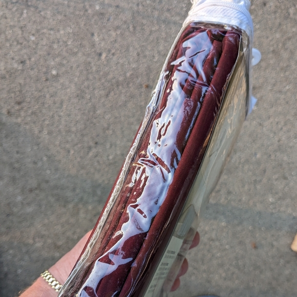 S. Lichtenberg & Co Burgundy Valance Swag Drapes Sheer Scarf Window Treatment - Picture 2 of 8